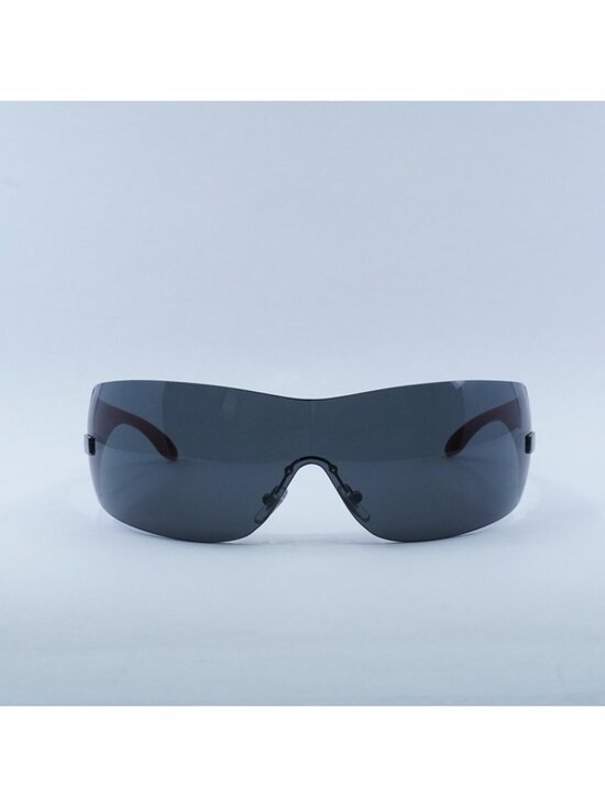 Versace VE2054 100187 Sunglasses Gunmetal Shield Frame, Dark Grey Lenses main image 12